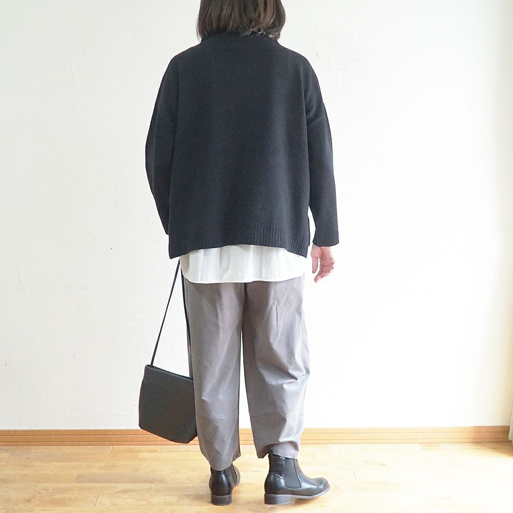 Branch m‘.,ブランチエム,ナチュラル,30代,40代,50代,60代,コーデセット,コーディネートセット,セット売り,ゆったり,ニット,ニットプルオーバ,ボトルネックニット,ウール,パンツ,コーデュロイ,コーデュロイパンツ,コクーンパンツ,細コール