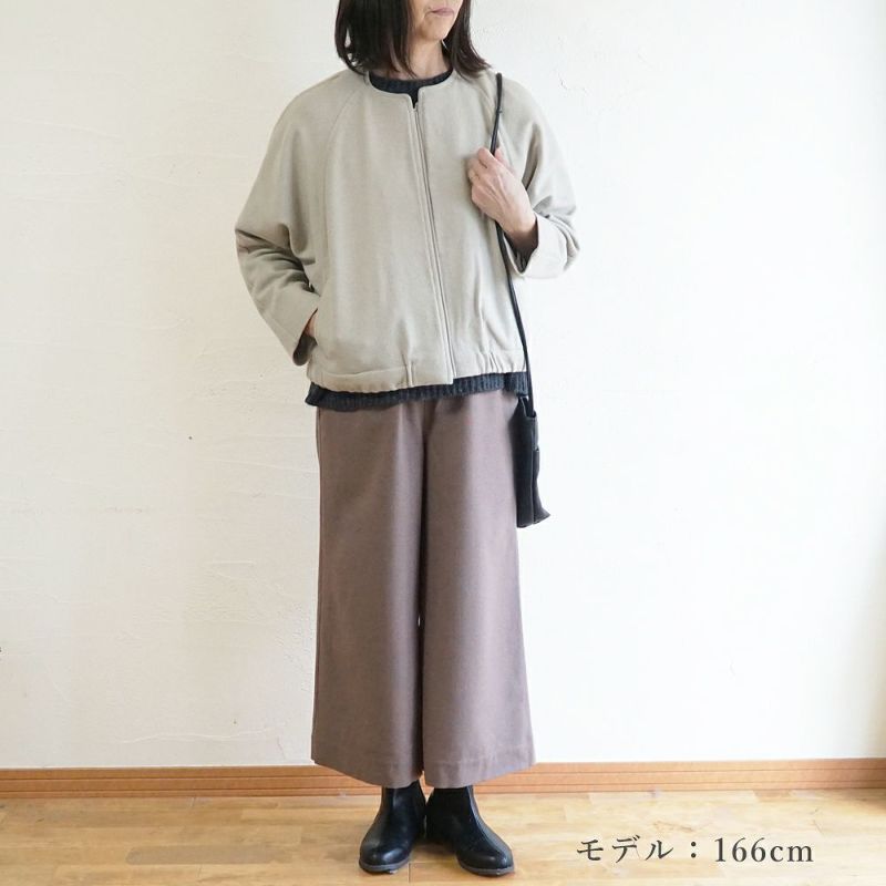 Branch m‘.,ブランチエム,ナチュラル,30代,40代,50代,60代,ウール,ゆったり,コート,ジャケット,ブルゾン,ラグラン,ラグランスリーブ,裏地,