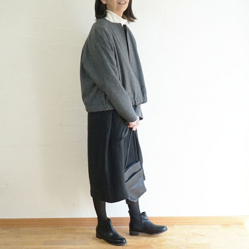 Branch m‘.,ブランチエム,ナチュラル,30代,40代,50代,60代,ウール,ゆったり,コート,ジャケット,ブルゾン,ラグラン,ラグランスリーブ,裏地,