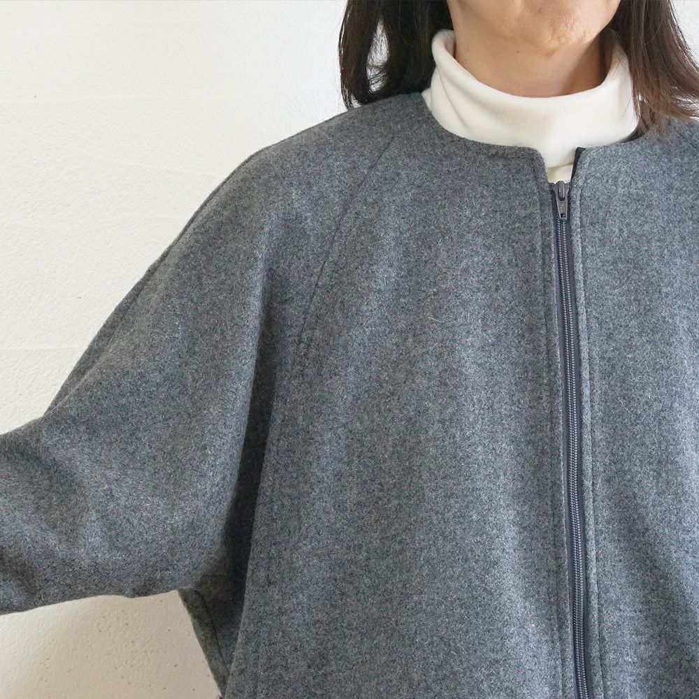 Branch m‘.,ブランチエム,ナチュラル,30代,40代,50代,60代,ウール,ゆったり,コート,ジャケット,ブルゾン,ラグラン,ラグランスリーブ,裏地,