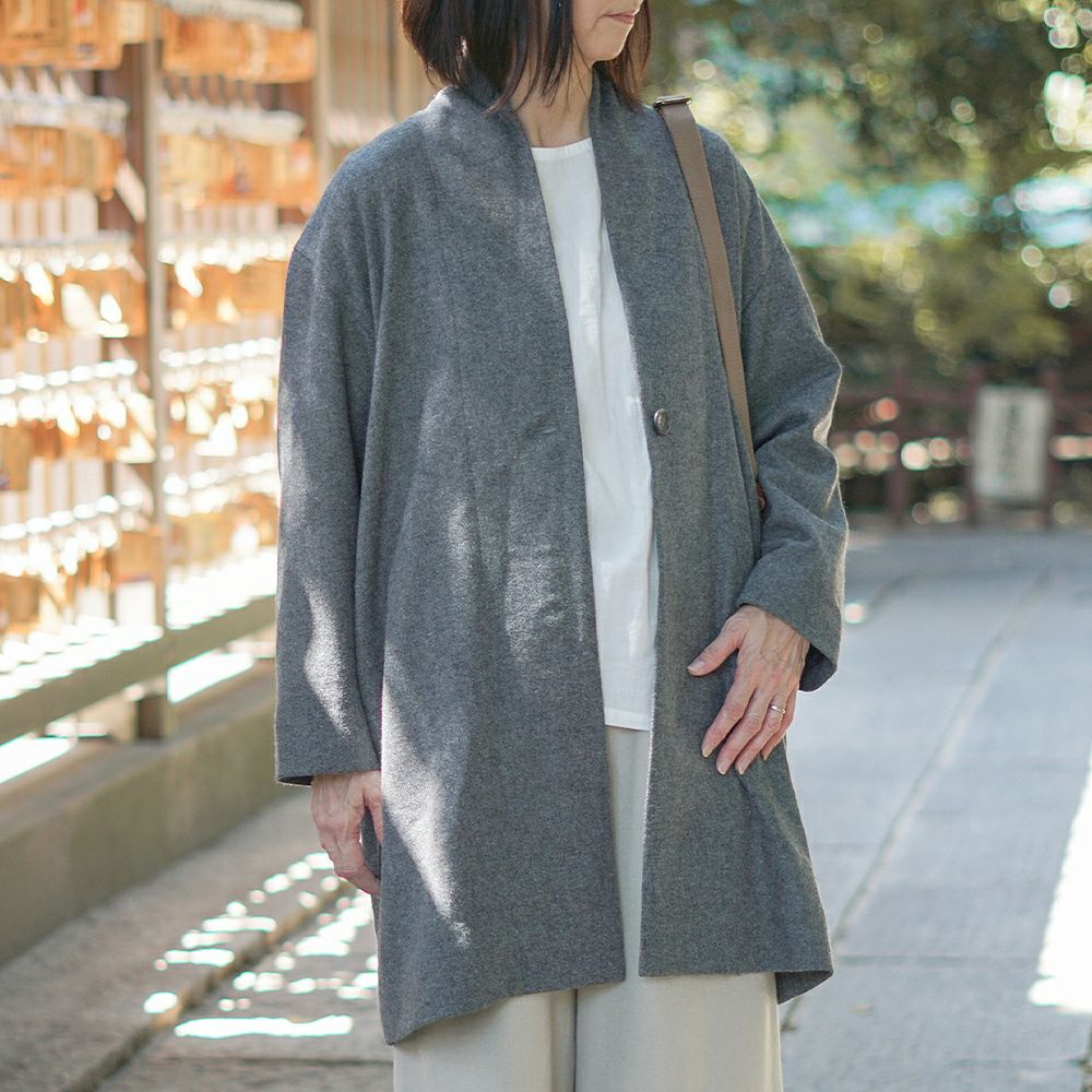 Branch m‘.,ブランチエム,ナチュラル,30代,40代,50代,60代,ウール,ゆったり,コート,ジャケット,トッパー,裏地