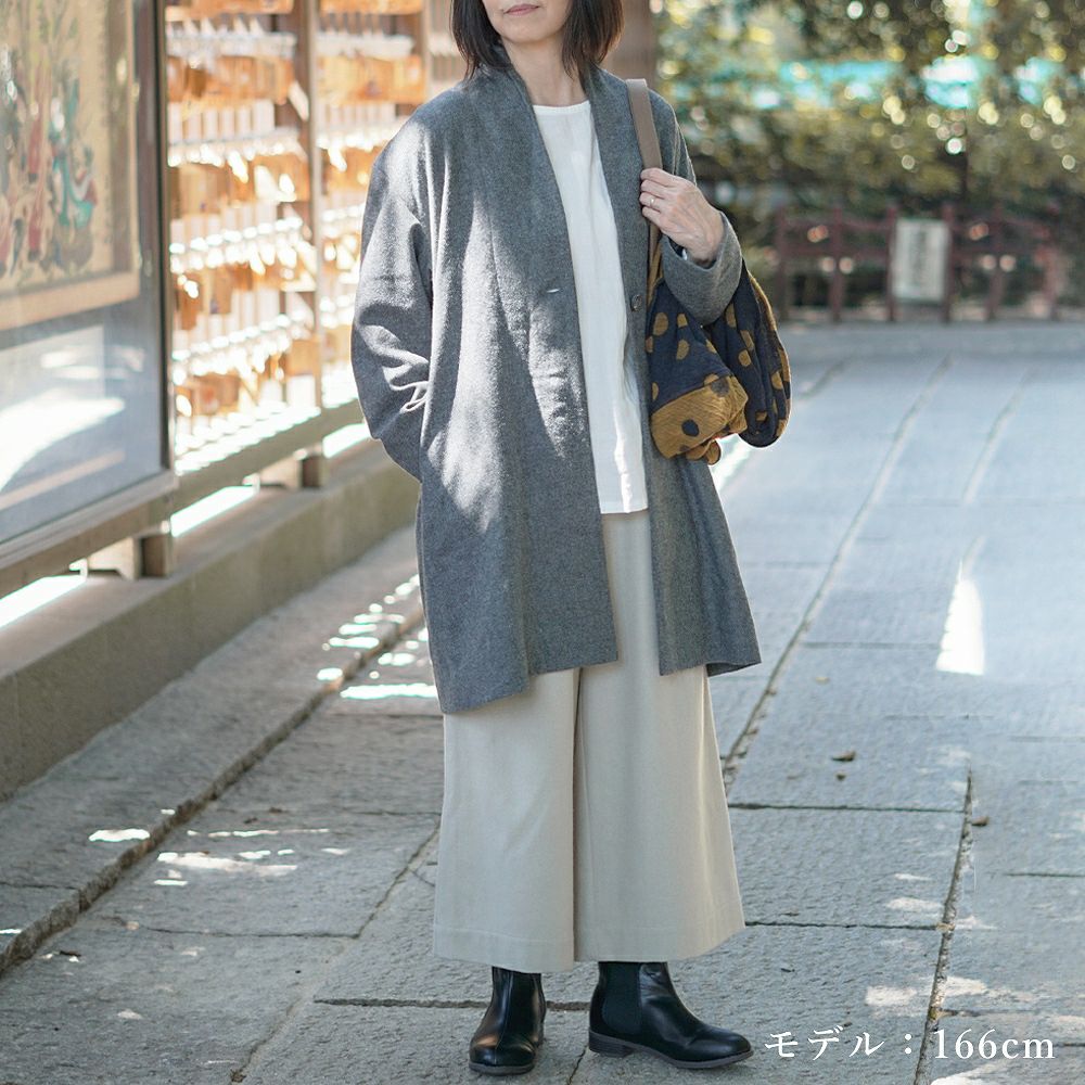 Branch m‘.,ブランチエム,ナチュラル,30代,40代,50代,60代,ウール,ゆったり,コート,ジャケット,トッパー,裏地