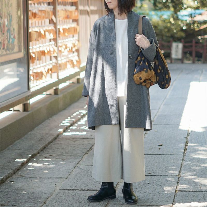 Branch m‘.,ブランチエム,ナチュラル,30代,40代,50代,60代,ウール,ゆったり,コート,ジャケット,トッパー,裏地