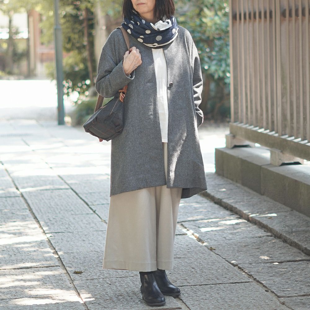 Branch m‘.,ブランチエム,ナチュラル,30代,40代,50代,60代,ウール,ゆったり,コート,ジャケット,トッパー,裏地