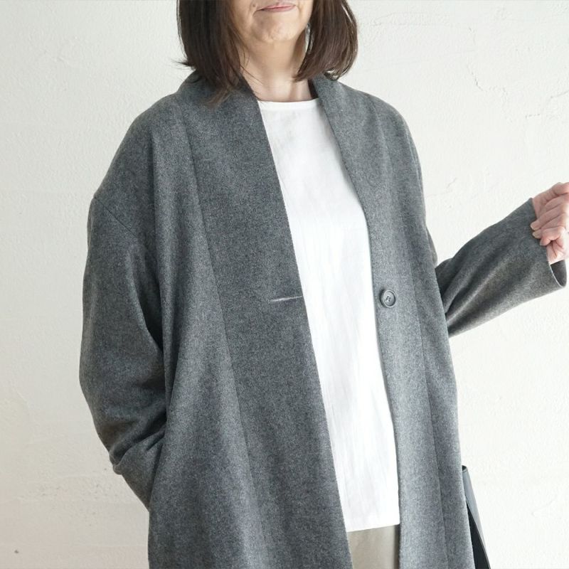 Branch m‘.,ブランチエム,ナチュラル,30代,40代,50代,60代,ウール,ゆったり,コート,ジャケット,トッパー,裏地
