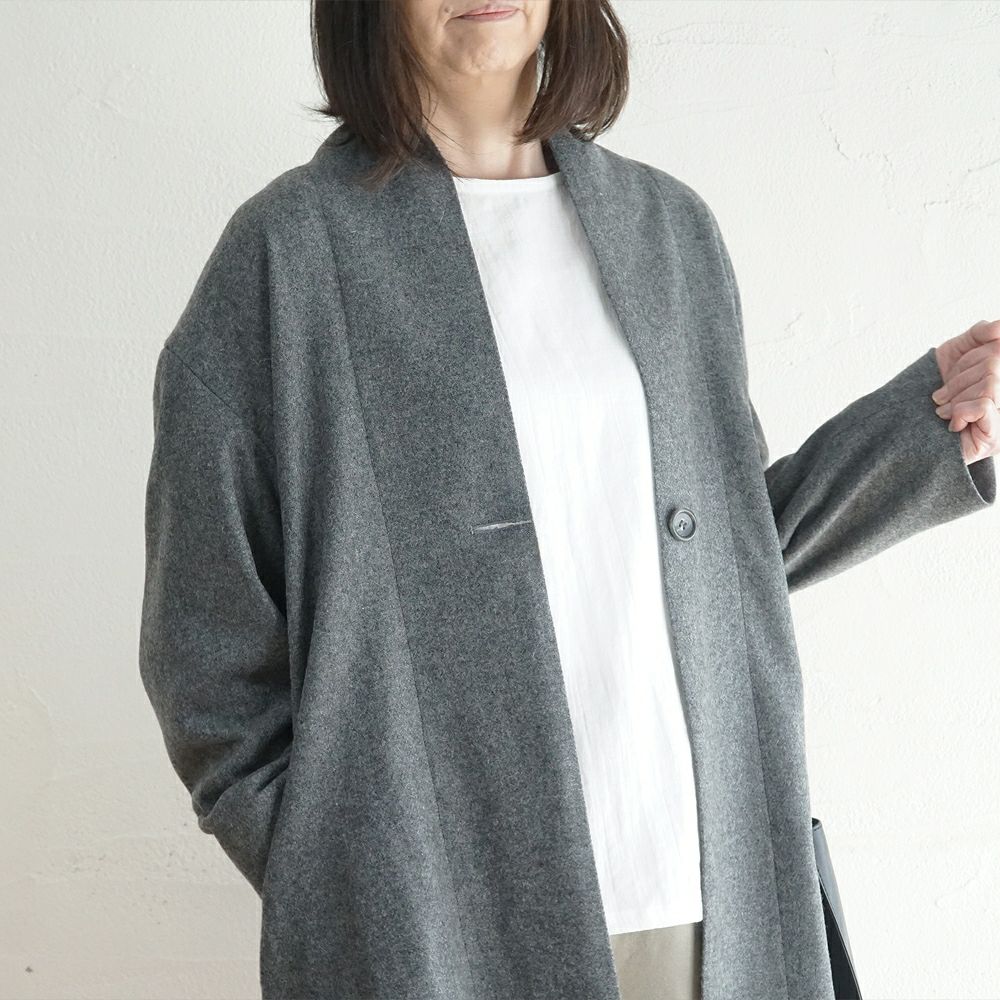 Branch m‘.,ブランチエム,ナチュラル,30代,40代,50代,60代,ウール,ゆったり,コート,ジャケット,トッパー,裏地