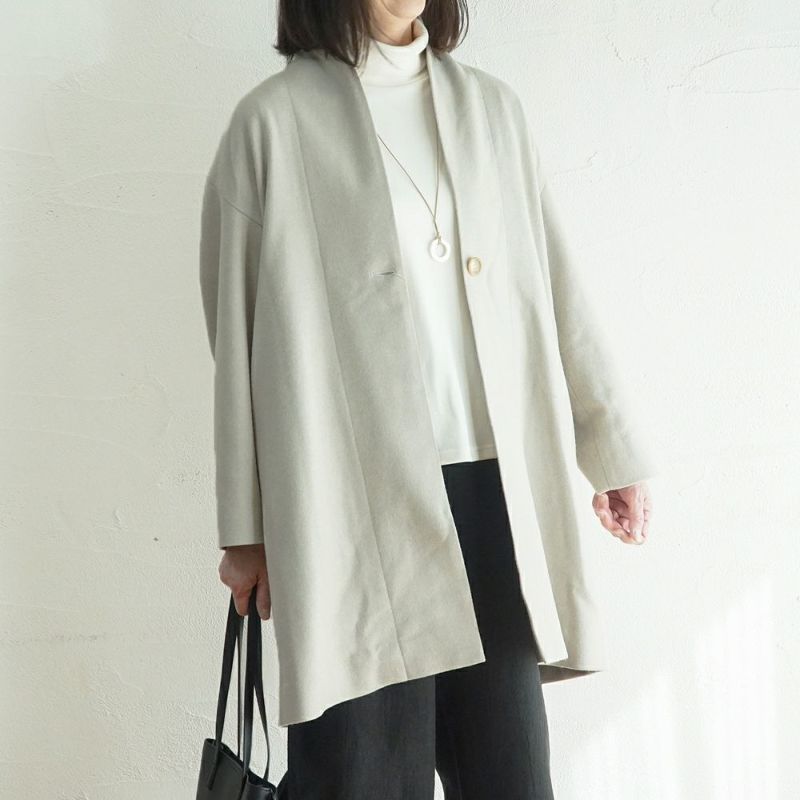 Branch m‘.,ブランチエム,ナチュラル,30代,40代,50代,60代,ウール,ゆったり,コート,ジャケット,トッパー,裏地