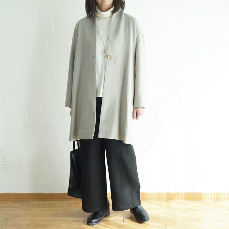 Branch m‘.,ブランチエム,ナチュラル,30代,40代,50代,60代,ウール,ゆったり,コート,ジャケット,トッパー,裏地