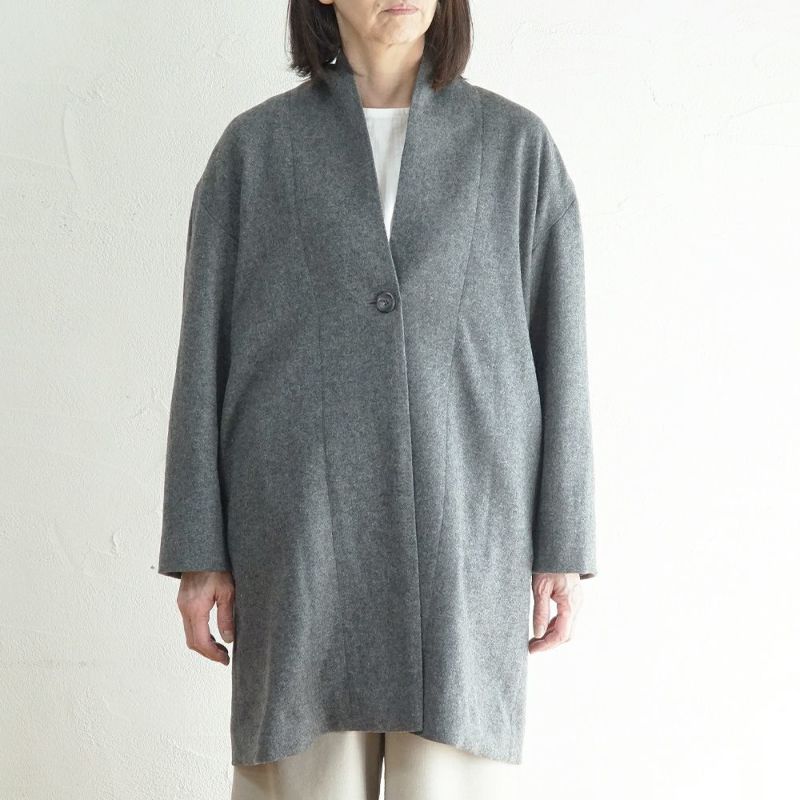 Branch m‘.,ブランチエム,ナチュラル,30代,40代,50代,60代,ウール,ゆったり,コート,ジャケット,トッパー,裏地