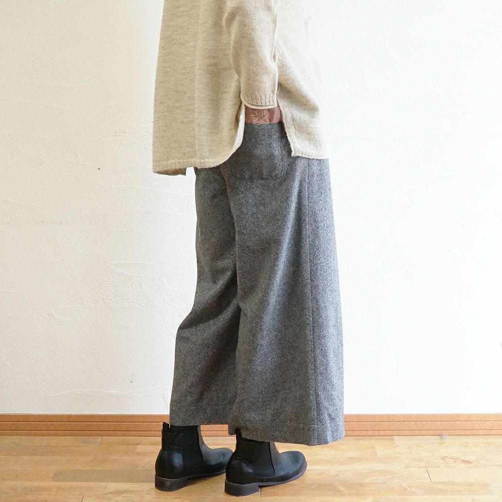 Branch m‘.,ブランチエム,ナチュラル,30代,40代,50代,60代,ゆったり,ウール,パンツ,ワイドパンツ,裏地,