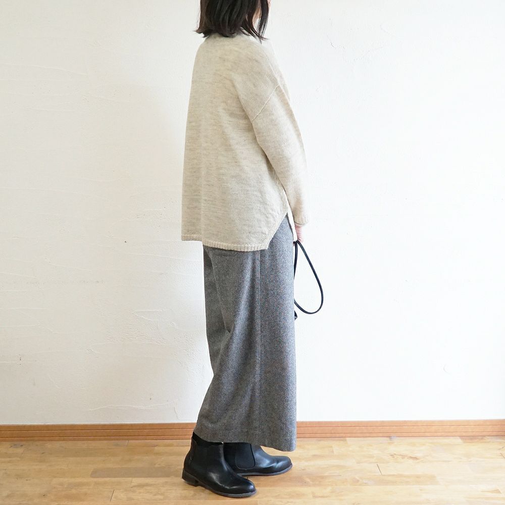 Branch m‘.,ブランチエム,ナチュラル,30代,40代,50代,60代,ゆったり,ウール,パンツ,ワイドパンツ,裏地,