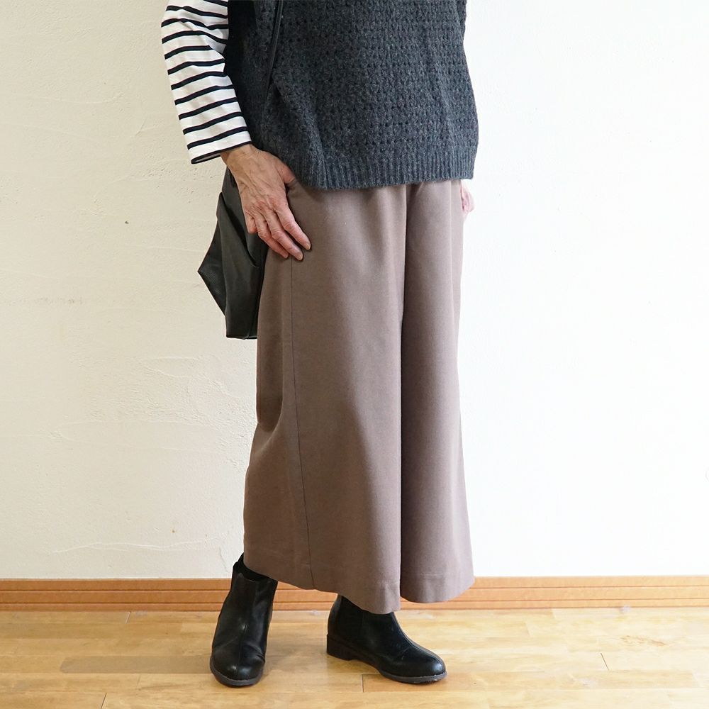 Branch m‘.,ブランチエム,ナチュラル,30代,40代,50代,60代,ゆったり,ウール,パンツ,ワイドパンツ,裏地,