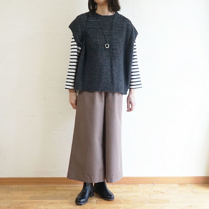 Branch m‘.,ブランチエム,ナチュラル,30代,40代,50代,60代,ゆったり,ウール,パンツ,ワイドパンツ,裏地,Branch m‘.,ブランチエム,ナチュラル,30代,40代,50代,60代,ゆったり,ウール,パンツ,ワイドパンツ,裏地,