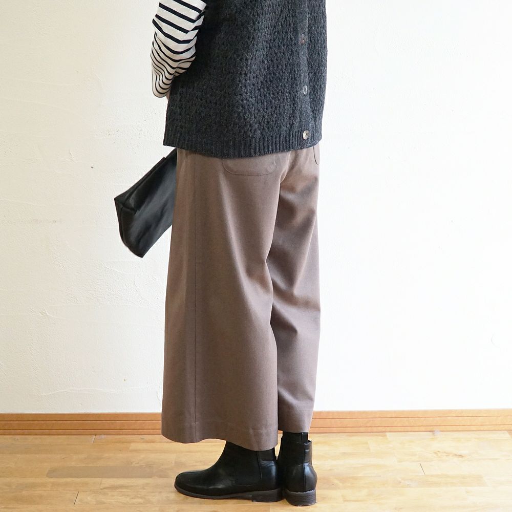 Branch m‘.,ブランチエム,ナチュラル,30代,40代,50代,60代,ゆったり,ウール,パンツ,ワイドパンツ,裏地,