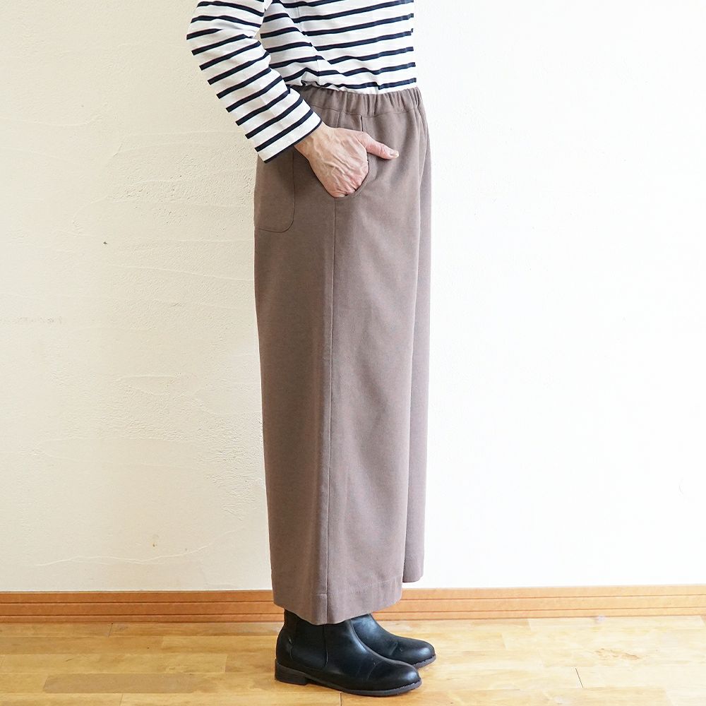 Branch m‘.,ブランチエム,ナチュラル,30代,40代,50代,60代,ゆったり,ウール,パンツ,ワイドパンツ,裏地,