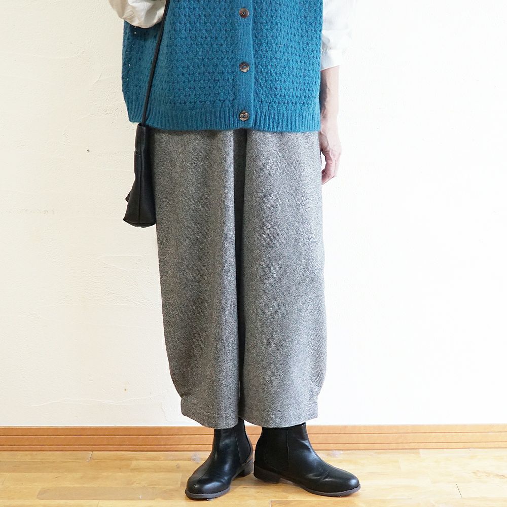 Branch m‘.,ブランチエム,ナチュラル,30代,40代,50代,60代,ゆったり,ウール,パンツ,ボウルパンツ,裏地,バルーンパンツ