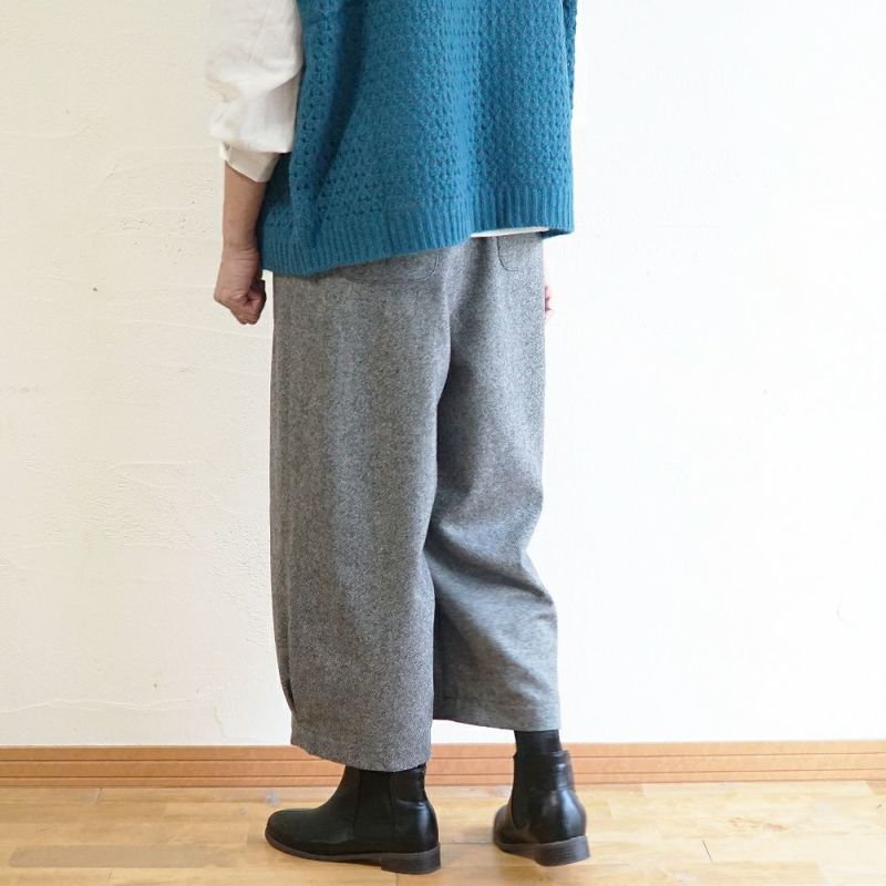 Branch m‘.,ブランチエム,ナチュラル,30代,40代,50代,60代,ゆったり,ウール,パンツ,ボウルパンツ,裏地,バルーンパンツ