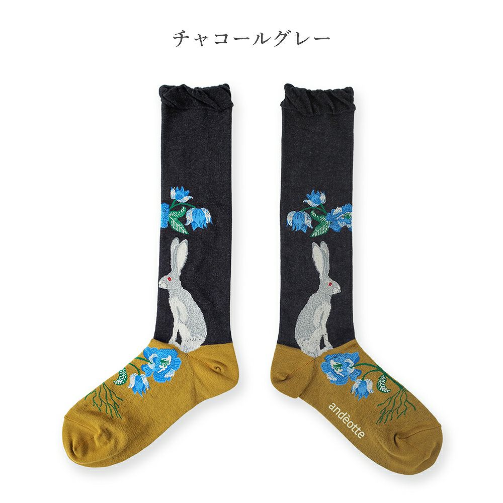 Branch m‘.,ブランチエム,ナチュラル,30代,40代,50代,60代,ゆったり,綿,コットン靴下,くつした,ハイソックス,ソックス,柄ソックス,柄靴下