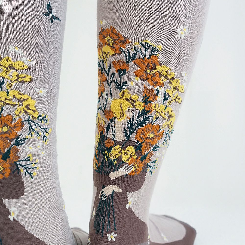 Branch m‘.,ブランチエム,ナチュラル,30代,40代,50代,60代,ゆったり,綿,コットン靴下,くつした,ハイソックス,ソックス,柄ソックス,柄靴下