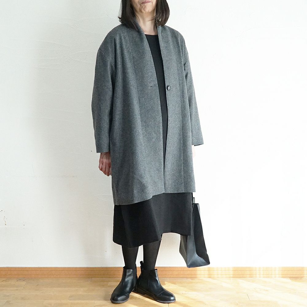 Branch m‘.,ブランチエム,ナチュラル,30代,40代,50代,60代,コーデセット,コーディネートセット,セット売り,ゆったり,コート,ジャケット,ウールコート,ウールジャケット,裏地,トッパー,ワンピース,長袖ワンピース,ウール,リネンウール,