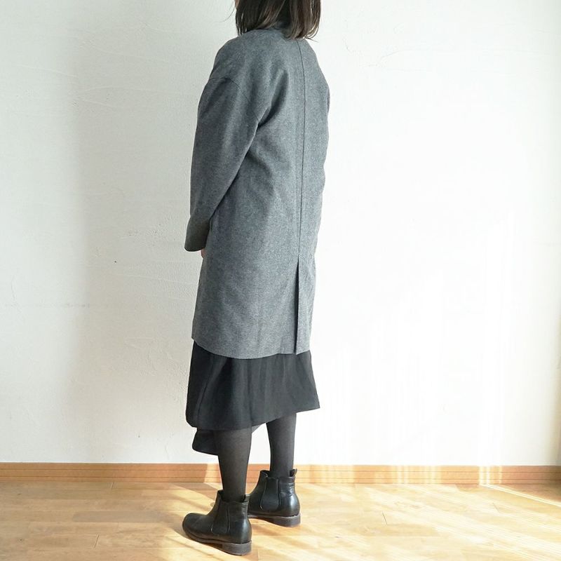 Branch m‘.,ブランチエム,ナチュラル,30代,40代,50代,60代,コーデセット,コーディネートセット,セット売り,ゆったり,コート,ジャケット,ウールコート,ウールジャケット,裏地,トッパー,ワンピース,長袖ワンピース,ウール,リネンウール,