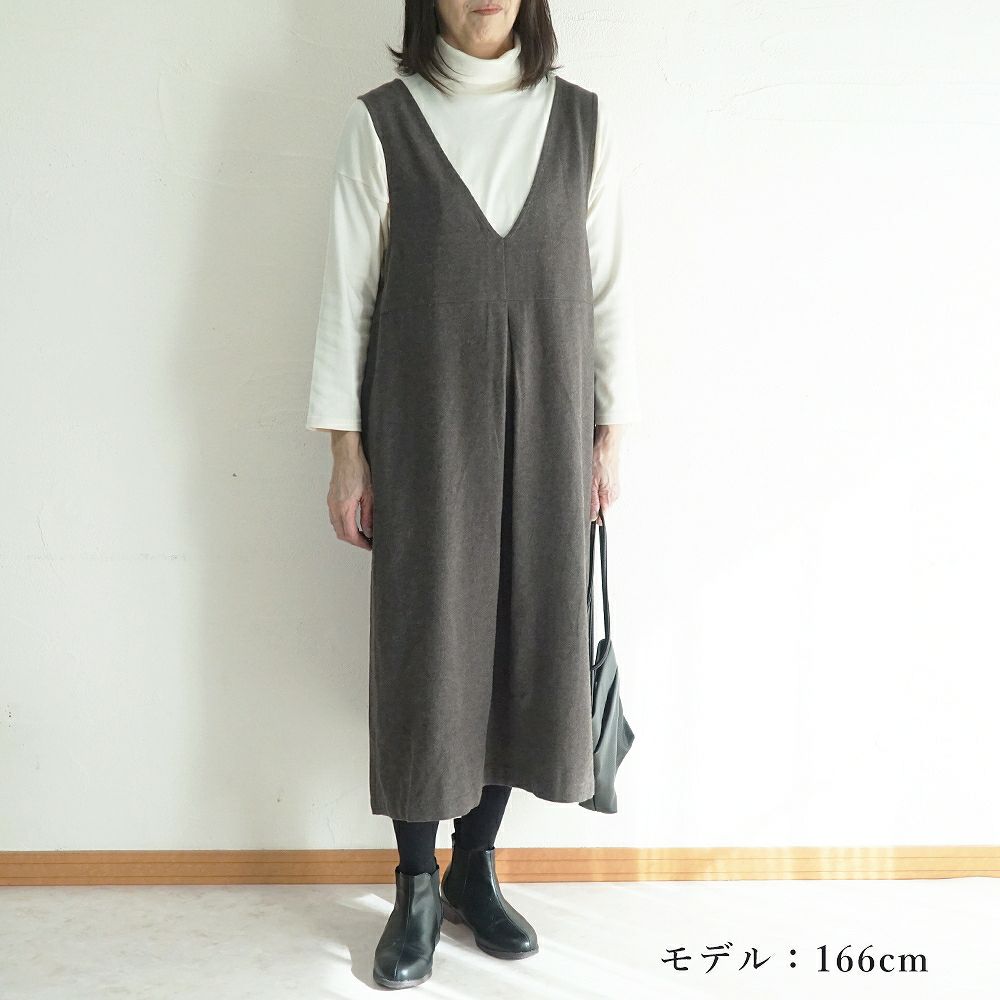 Branch m‘.,ブランチエム,ナチュラル,30代,40代,50代,60代,ゆったり,ワンピース,2wayワンピース,ノースリーブワンピース,Vネックワンピース,ジャンパースカート,ジャンスカ