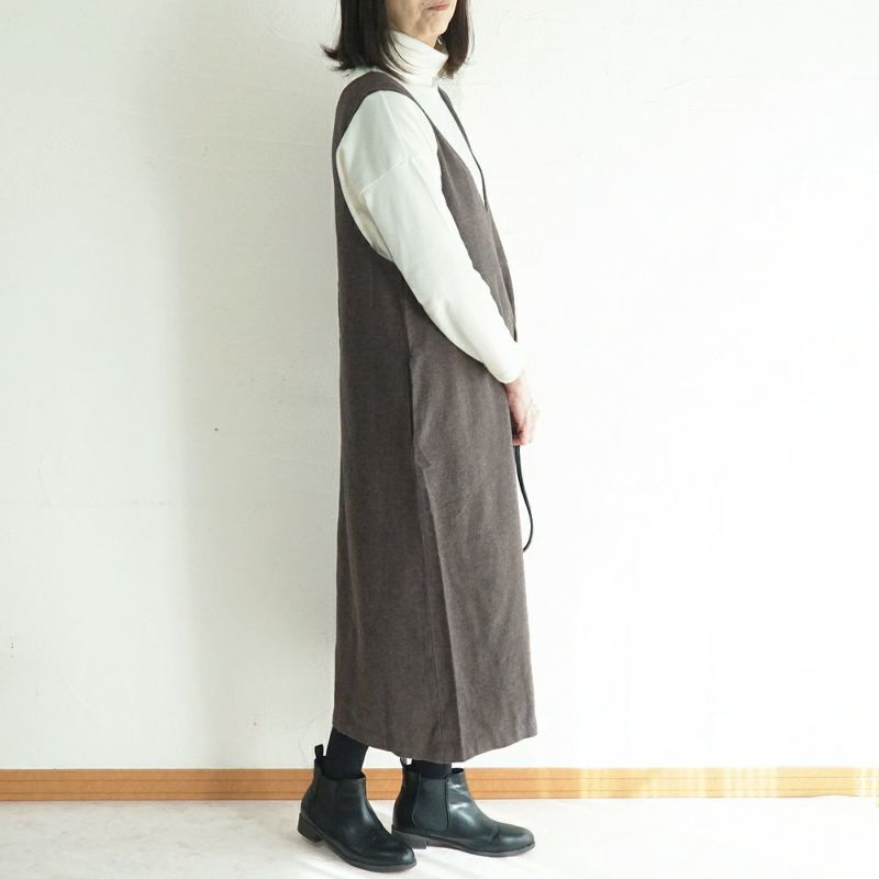 Branch m‘.,ブランチエム,ナチュラル,30代,40代,50代,60代,ゆったり,ワンピース,2wayワンピース,ノースリーブワンピース,Vネックワンピース,ジャンパースカート,ジャンスカ