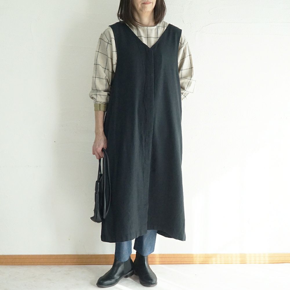 Branch m‘.,ブランチエム,ナチュラル,30代,40代,50代,60代,ゆったり,ワンピース,2wayワンピース,ノースリーブワンピース,Vネックワンピース,ジャンパースカート,ジャンスカ