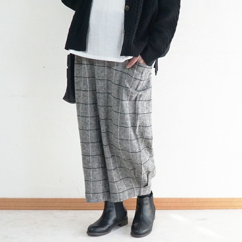 Branch m‘.,ブランチエム,ナチュラル,30代,40代,50代,60代,ゆったり,綿,コットン,コットンリネン,pants,パンツ,ワイドパンツ,サイドポケット,ボウルパンツ,バルーンパンツ