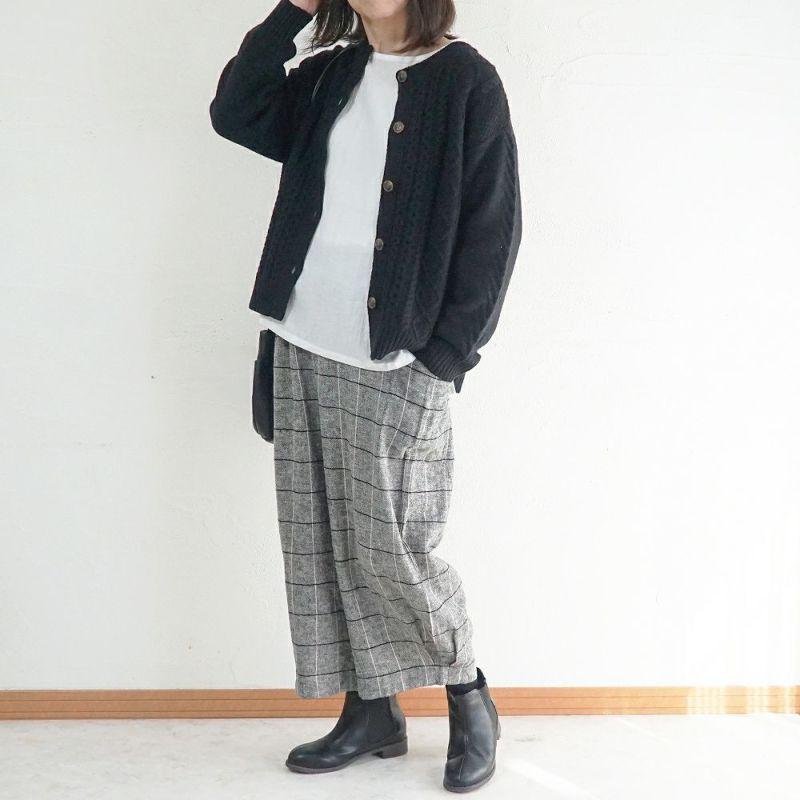 Branch m‘.,ブランチエム,ナチュラル,30代,40代,50代,60代,ゆったり,綿,コットン,コットンリネン,pants,パンツ,ワイドパンツ,サイドポケット,ボウルパンツ,バルーンパンツ