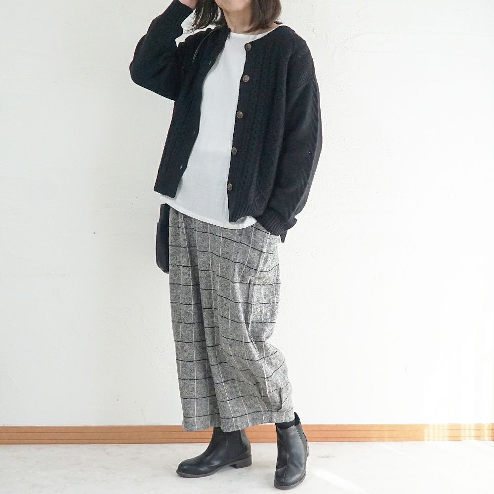 Branch m‘.,ブランチエム,ナチュラル,30代,40代,50代,60代,ゆったり,綿,コットン,コットンリネン,pants,パンツ,ワイドパンツ,サイドポケット,ボウルパンツ,バルーンパンツ