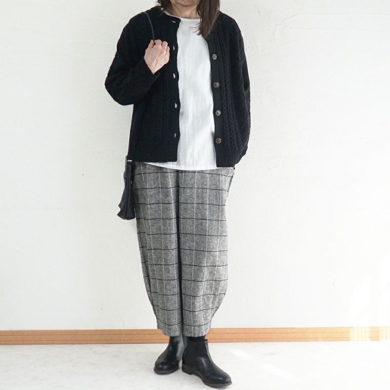 Branch m‘.,ブランチエム,ナチュラル,30代,40代,50代,60代,ゆったり,綿,コットン,コットンリネン,pants,パンツ,ワイドパンツ,サイドポケット,ボウルパンツ,バルーンパンツ