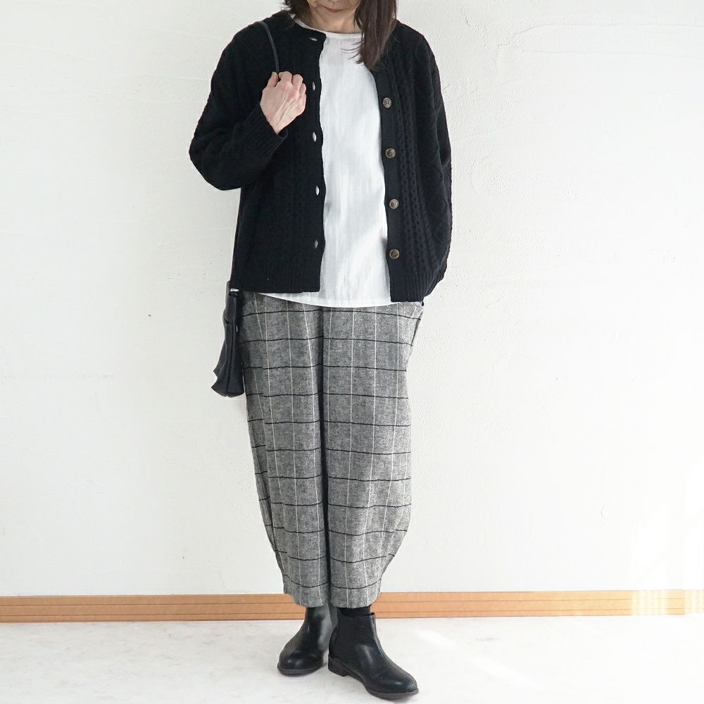 Branch m‘.,ブランチエム,ナチュラル,30代,40代,50代,60代,ゆったり,綿,コットン,コットンリネン,pants,パンツ,ワイドパンツ,サイドポケット,ボウルパンツ,バルーンパンツ