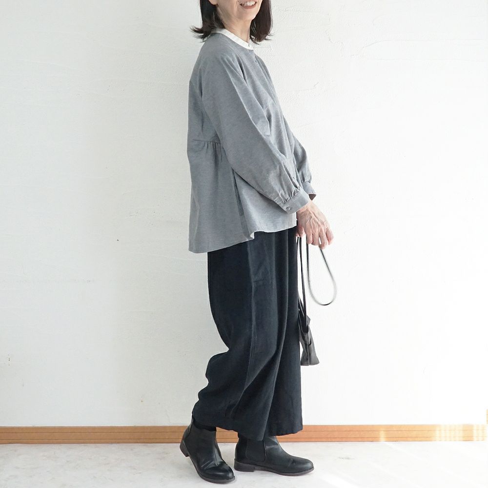 Branch m‘.,ブランチエム,ナチュラル,30代,40代,50代,60代,ゆったり,コットン,綿,リネン,麻,コットンリネン,ブラウス,起毛,起毛ブラウス,配色,配色ブラウス,