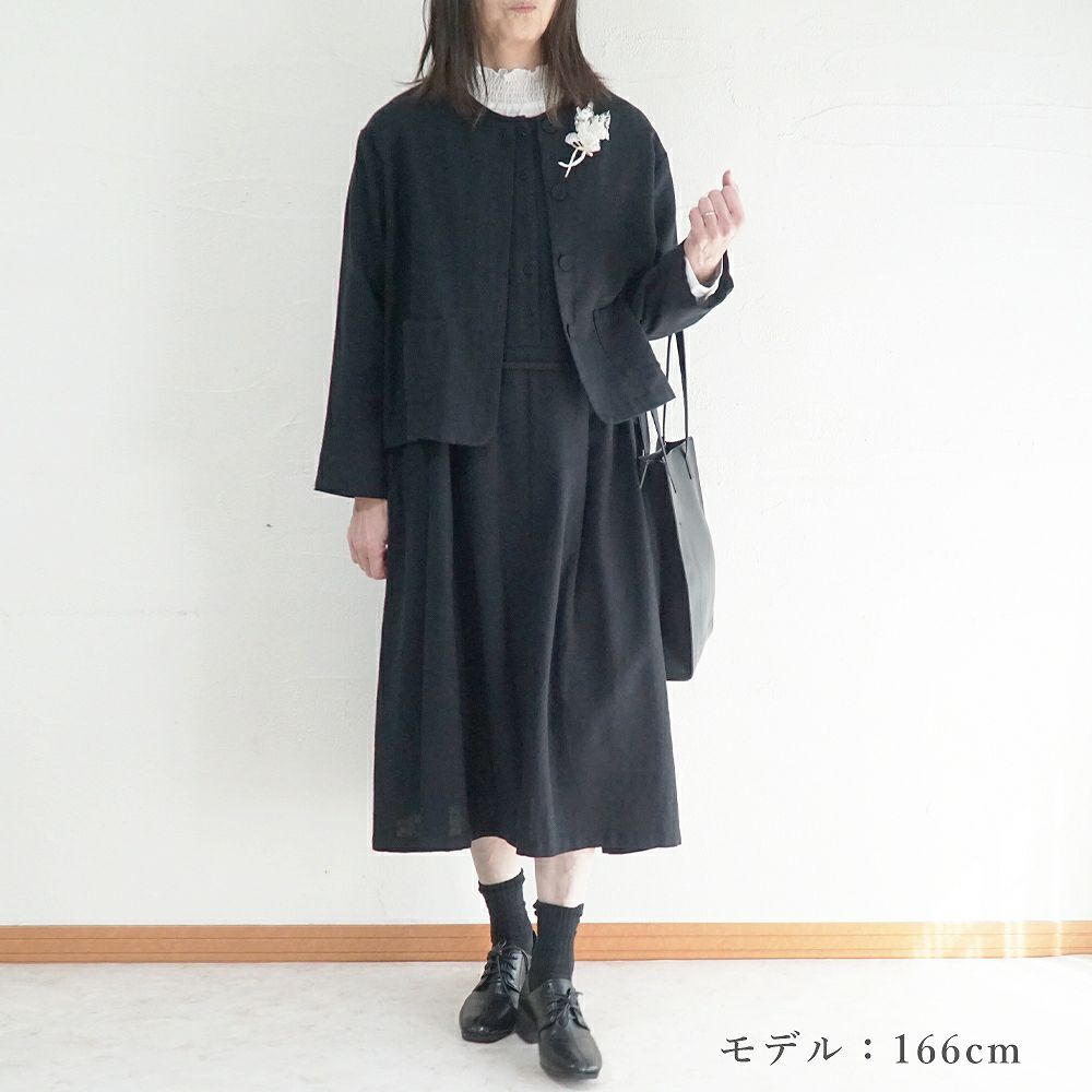 Branch m‘.,ブランチエム,ナチュラル,30代,40代,50代,60代,コーデセット,コーディネートセット,セット売り,ゆったり,セットアップ,ワンピース,2wayワンピース,ノースリーブワンピース,ジャケット,クルーネック,ノーカラージャケット,クルーネックジャケット