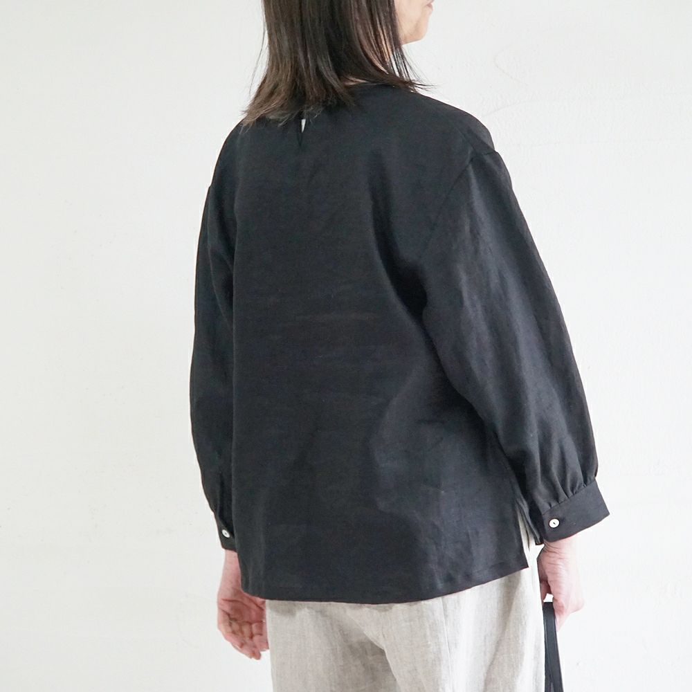 Branch m‘.,ブランチエム,ナチュラル,30代,40代,50代,60代,リネン,ゆったり,blouse,ブラウス,リネンブラウス,プルオーバーブラウス,ギャザーブラウス,タックブラウス,