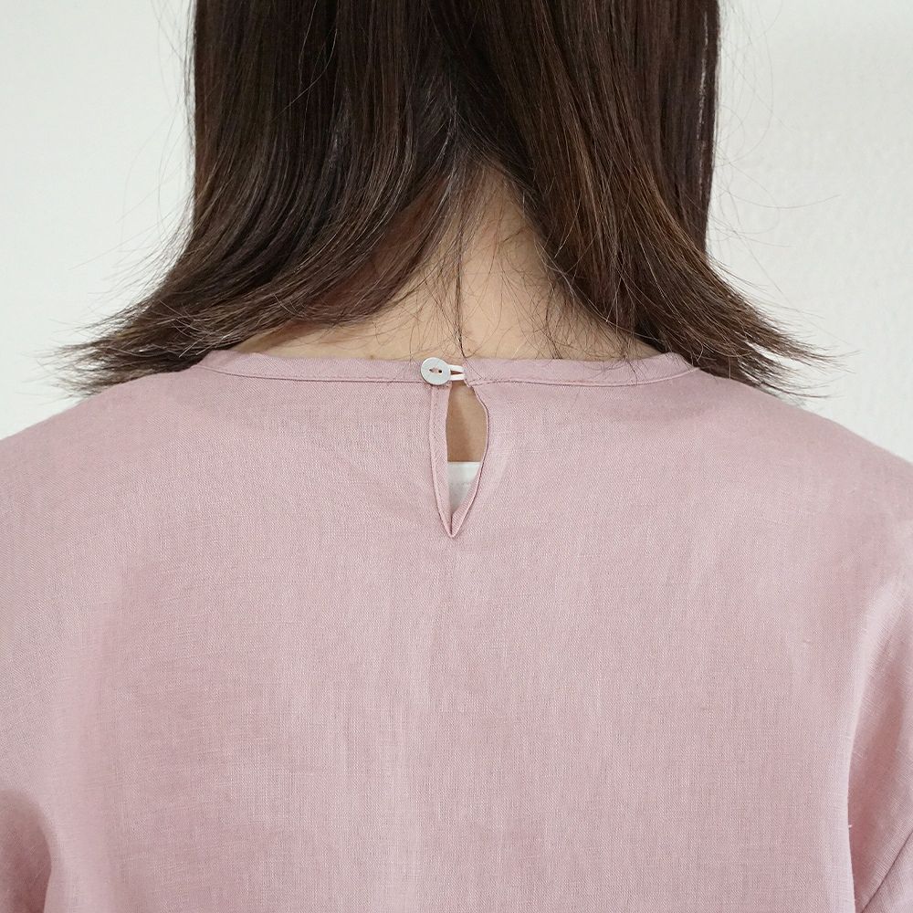 Branch m‘.,ブランチエム,ナチュラル,30代,40代,50代,60代,リネン,ゆったり,blouse,ブラウス,リネンブラウス,プルオーバーブラウス,ギャザーブラウス,タックブラウス,