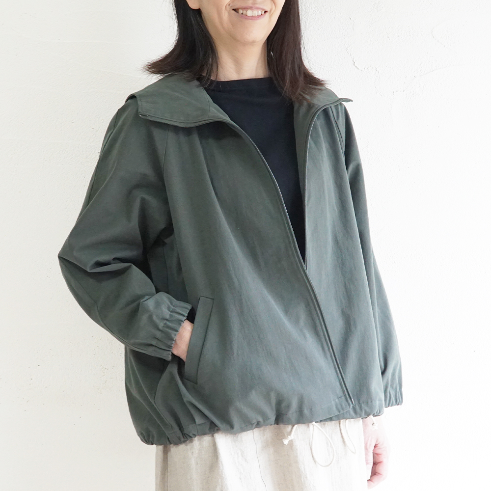 Branch m‘.,ブランチエム,ナチュラル,30代,40代,50代,60代,リネン,ゆったり,ジャケット,ブルゾン,フードジャケット,撥水,フード,アウター,ライトアウター,マンパ,マウンテンパーカー