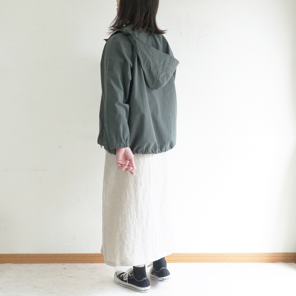 Branch m‘.,ブランチエム,ナチュラル,30代,40代,50代,60代,リネン,ゆったり,ジャケット,ブルゾン,フードジャケット,撥水,フード,アウター,ライトアウター,マンパ,マウンテンパーカー