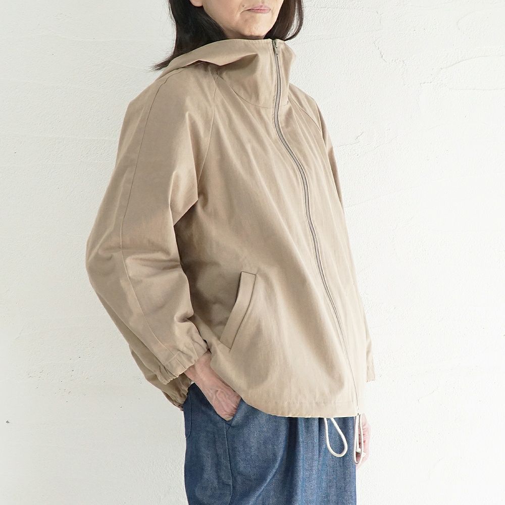 Branch m‘.,ブランチエム,ナチュラル,30代,40代,50代,60代,リネン,ゆったり,ジャケット,ブルゾン,フードジャケット,撥水,フード,アウター,ライトアウター,マンパ,マウンテンパーカー