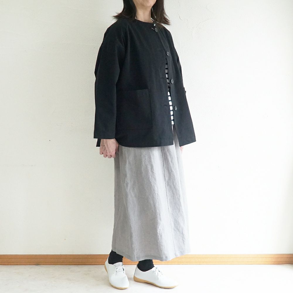 Branch m‘.,ブランチエム,ナチュラル,30代,40代,50代,60代,リネン,ゆったり,ジャケット,ブルゾン,コート,撥水,ノーカラー,ノーカラーコート,ノーカラージャケット,撥水コート,