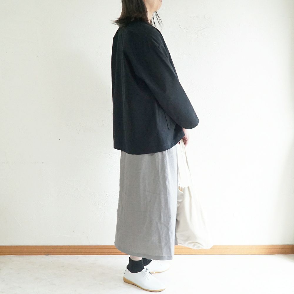 Branch m‘.,ブランチエム,ナチュラル,30代,40代,50代,60代,リネン,ゆったり,ジャケット,ブルゾン,コート,撥水,ノーカラー,ノーカラーコート,ノーカラージャケット,撥水コート,
