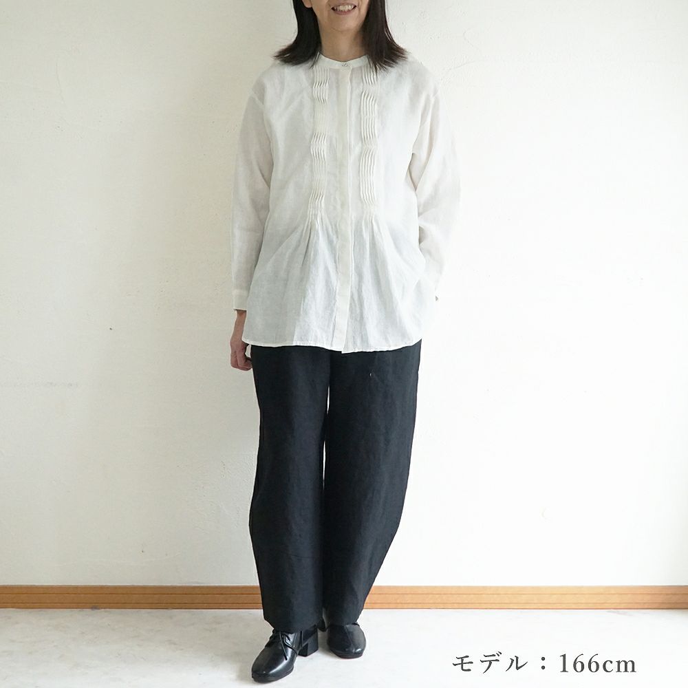 Branch m‘.,ブランチエム,ナチュラル,30代,40代,50代,60代,リネン,ゆったり,blouse,ブラウス,リネンブラウス,チュニック,チュニックブラウス,リネンチュニック,ピンタック,ピンタックブラウス,ピンタックチュニック