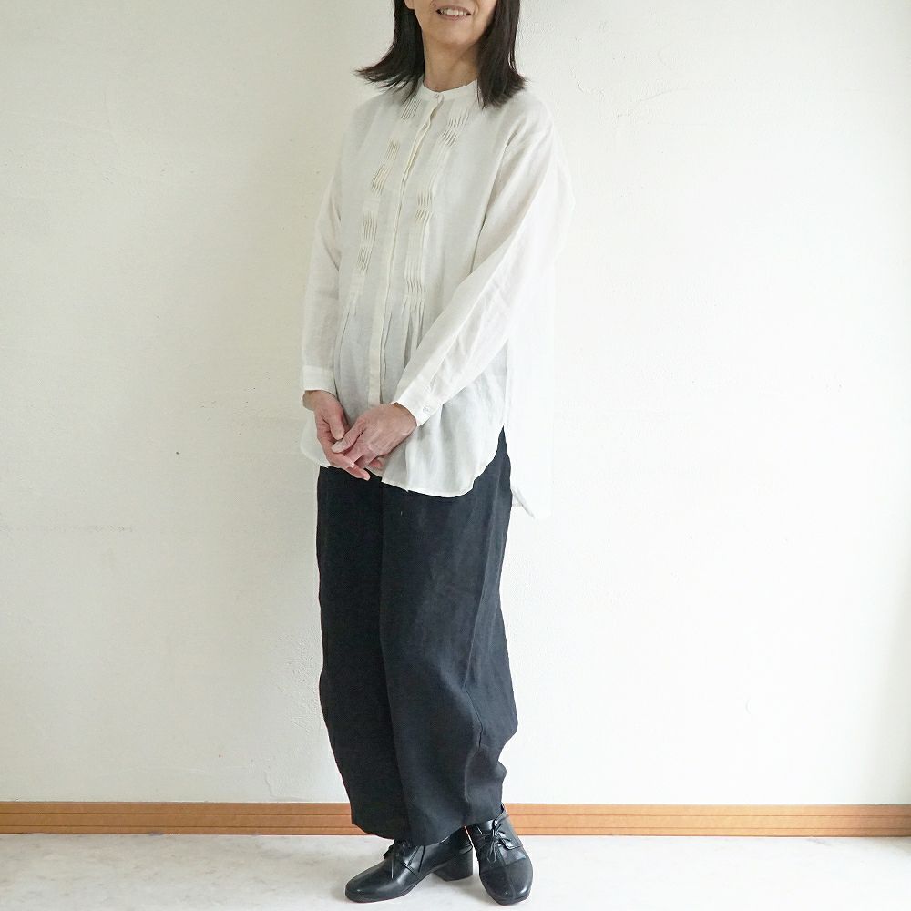 Branch m‘.,ブランチエム,ナチュラル,30代,40代,50代,60代,リネン,ゆったり,blouse,ブラウス,リネンブラウス,チュニック,チュニックブラウス,リネンチュニック,ピンタック,ピンタックブラウス,ピンタックチュニック