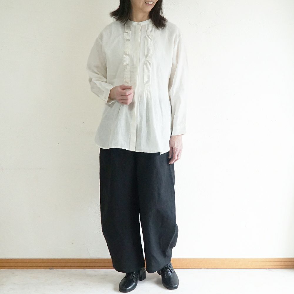 Branch m‘.,ブランチエム,ナチュラル,30代,40代,50代,60代,リネン,ゆったり,blouse,ブラウス,リネンブラウス,チュニック,チュニックブラウス,リネンチュニック,ピンタック,ピンタックブラウス,ピンタックチュニック