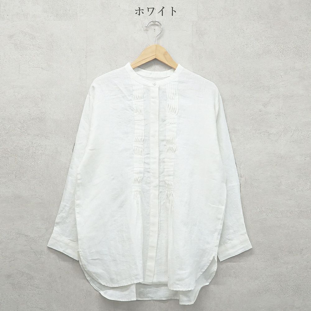 Branch m‘.,ブランチエム,ナチュラル,30代,40代,50代,60代,リネン,ゆったり,blouse,ブラウス,リネンブラウス,チュニック,チュニックブラウス,リネンチュニック,ピンタック,ピンタックブラウス,ピンタックチュニック