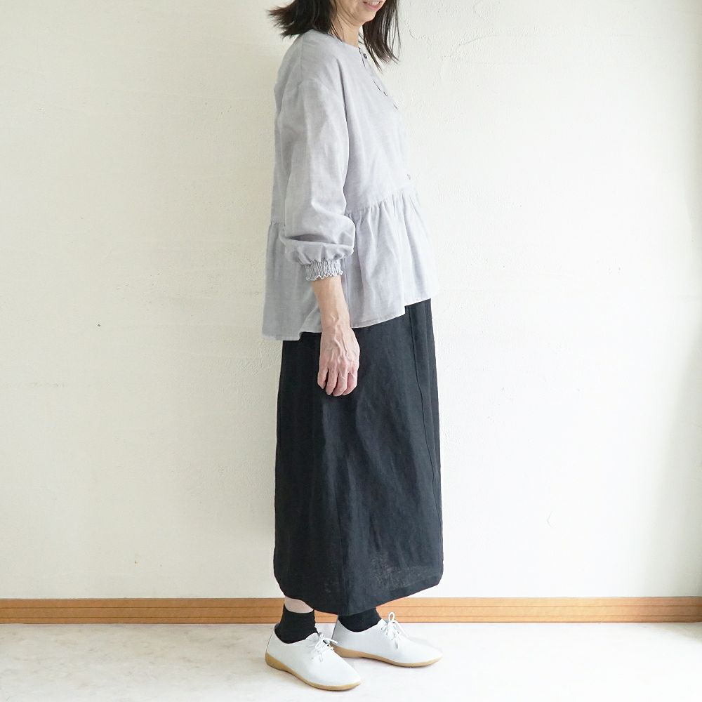 Branch m‘.,ブランチエム,ナチュラル,30代,40代,50代,60代,コットン,ゆったり,blouse,ブラウス,ガーゼ,ダブルガーゼ,コットンブラウス,ギャザーブラウス,