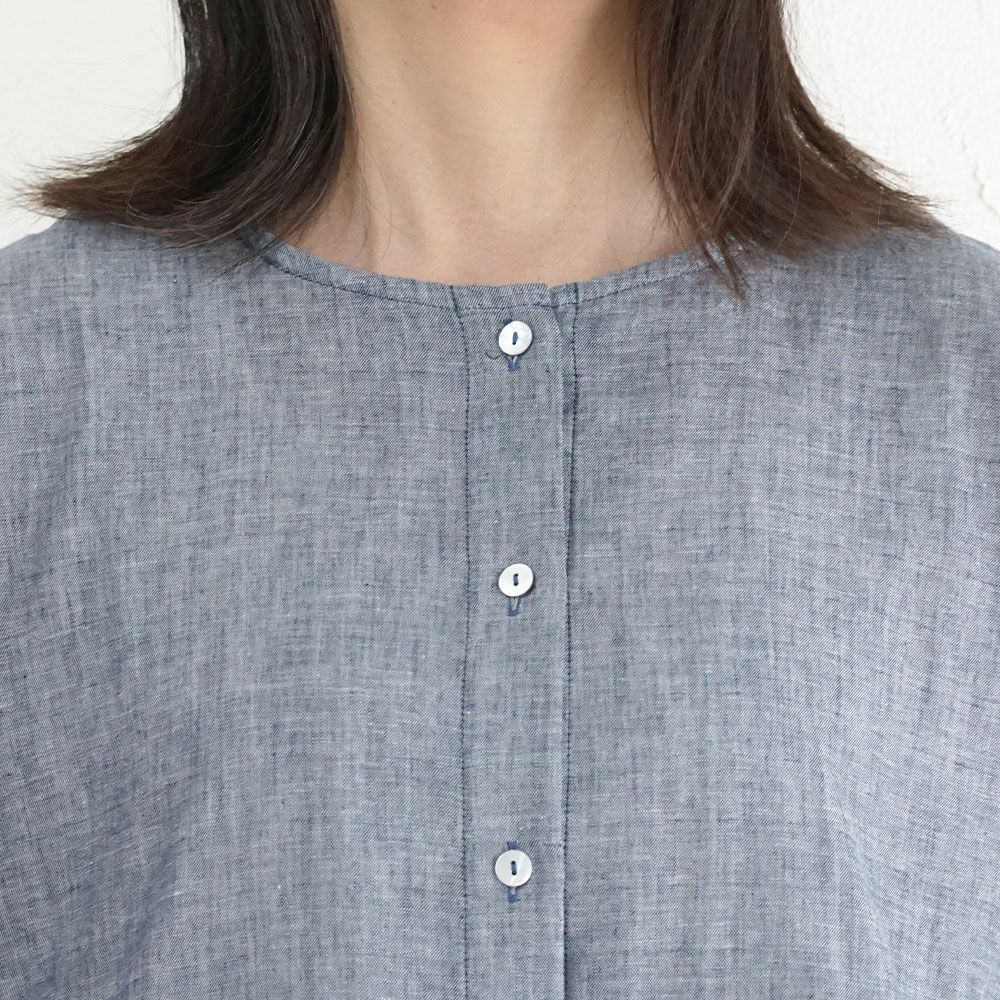 Branch m‘.,ブランチエム,ナチュラル,30代,40代,50代,60代,コットン,ゆったり,blouse,ブラウス,ガーゼ,ダブルガーゼ,コットンブラウス,ギャザーブラウス,